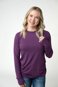 Blair Long Sleeve Top in Purple