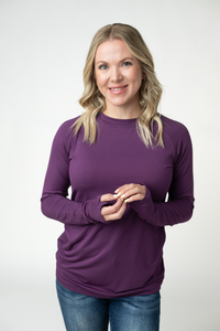 Blair Long Sleeve Top in Purple