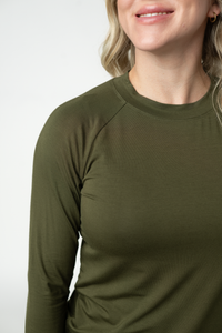 Blair Long Sleeve Top in Dark Olive