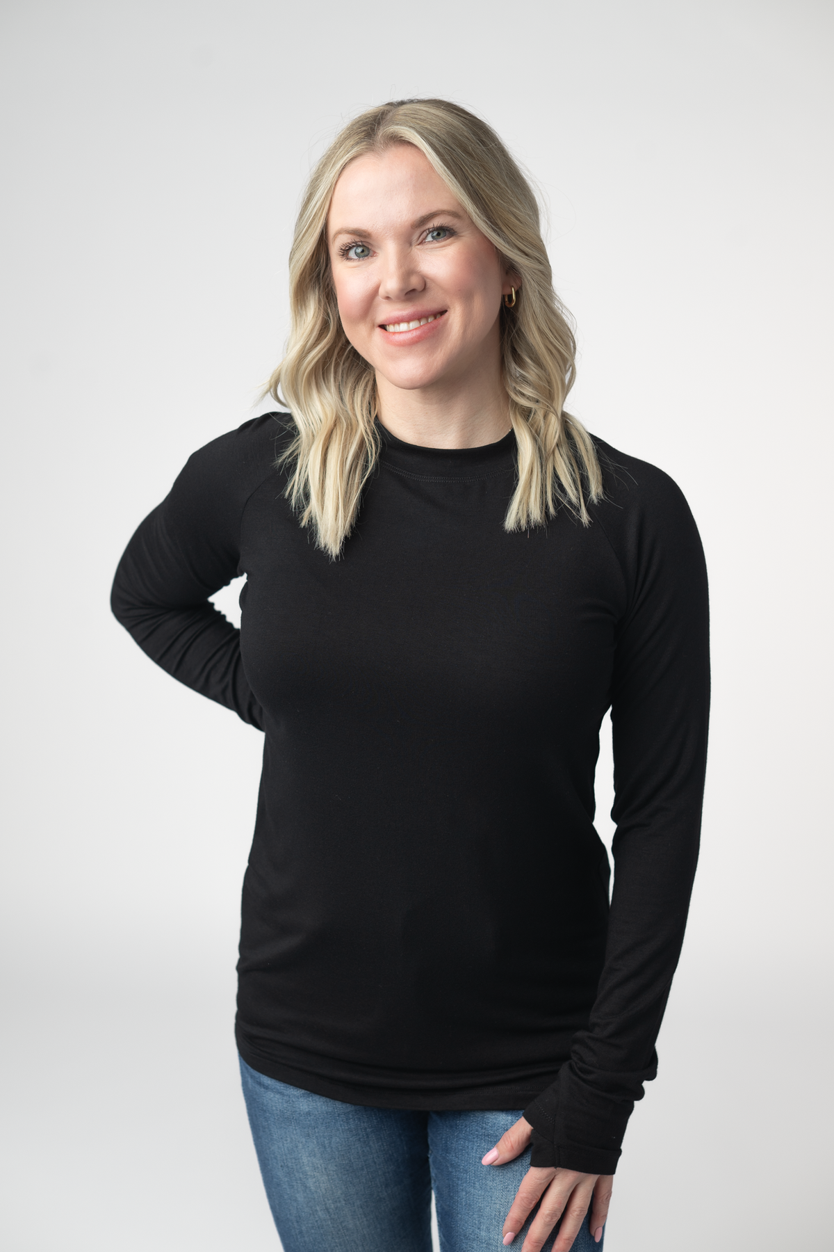 Blair Long Sleeve Top in Black