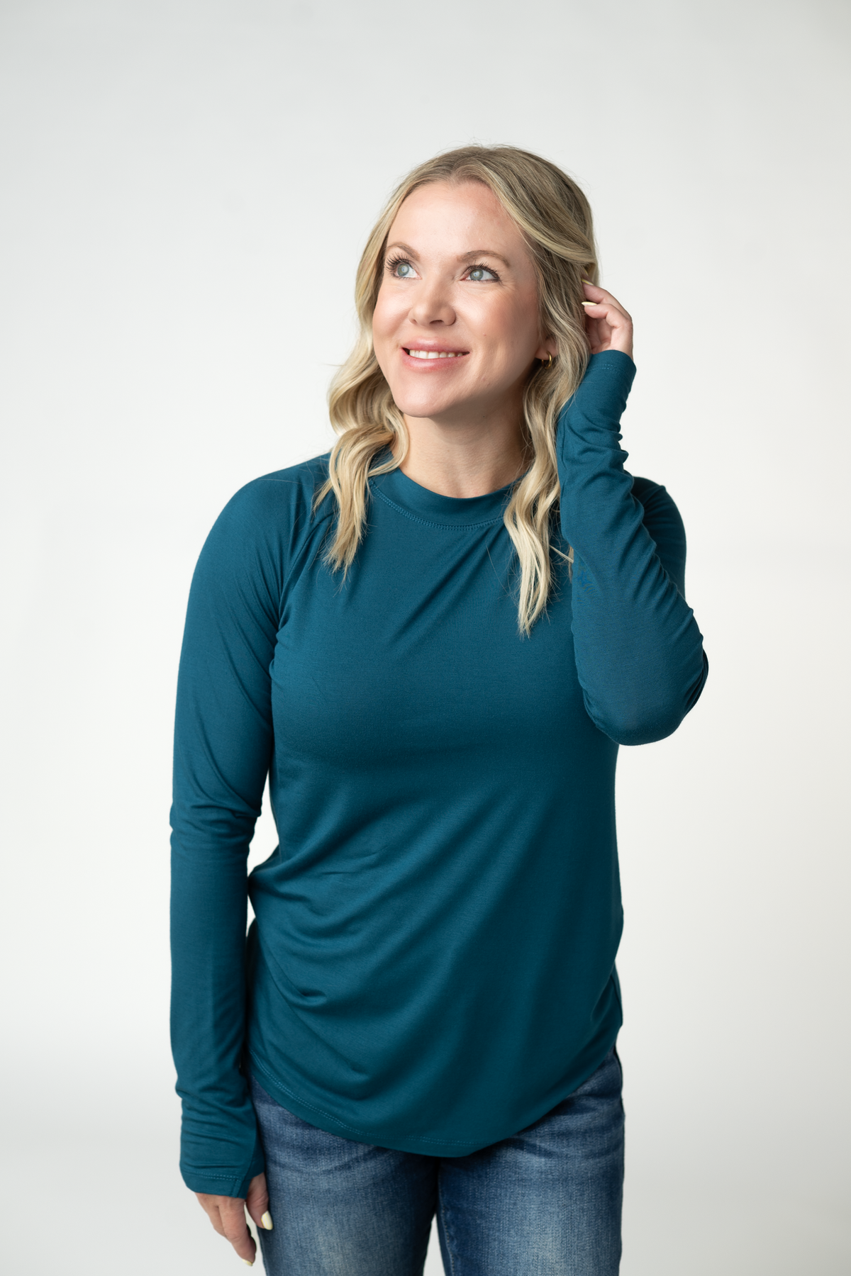 Blair Long Sleeve Top in Teal