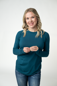 Blair Long Sleeve Top in Teal