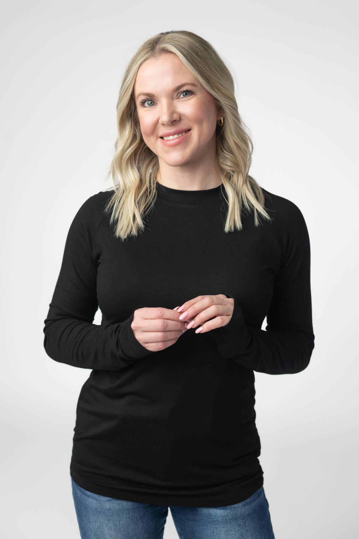 Blair Long Sleeve Top in Black