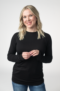 Blair Long Sleeve Top in Black