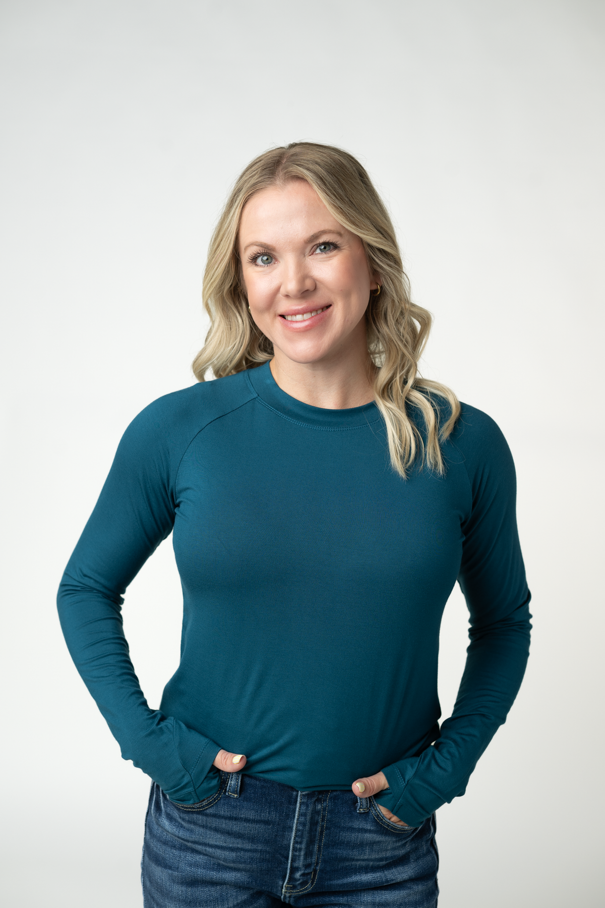 Blair Long Sleeve Top in Teal