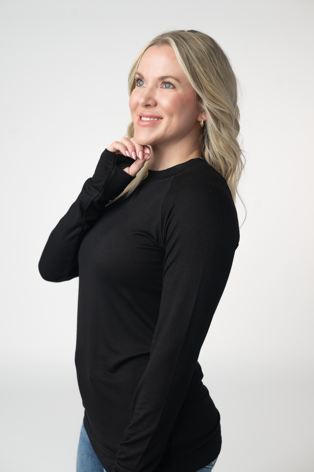 Blair Long Sleeve Top in Black