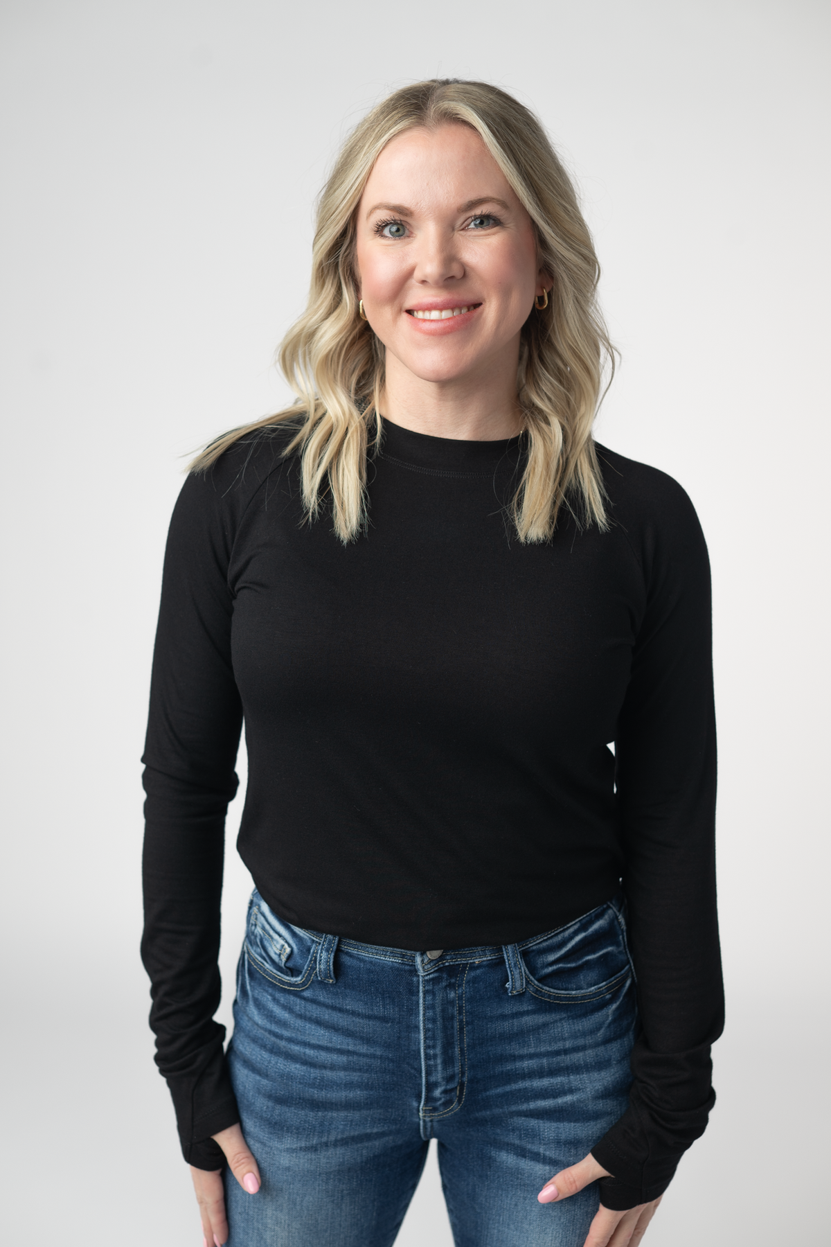 Blair Long Sleeve Top in Black