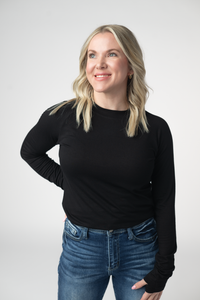Blair Long Sleeve Top in Black