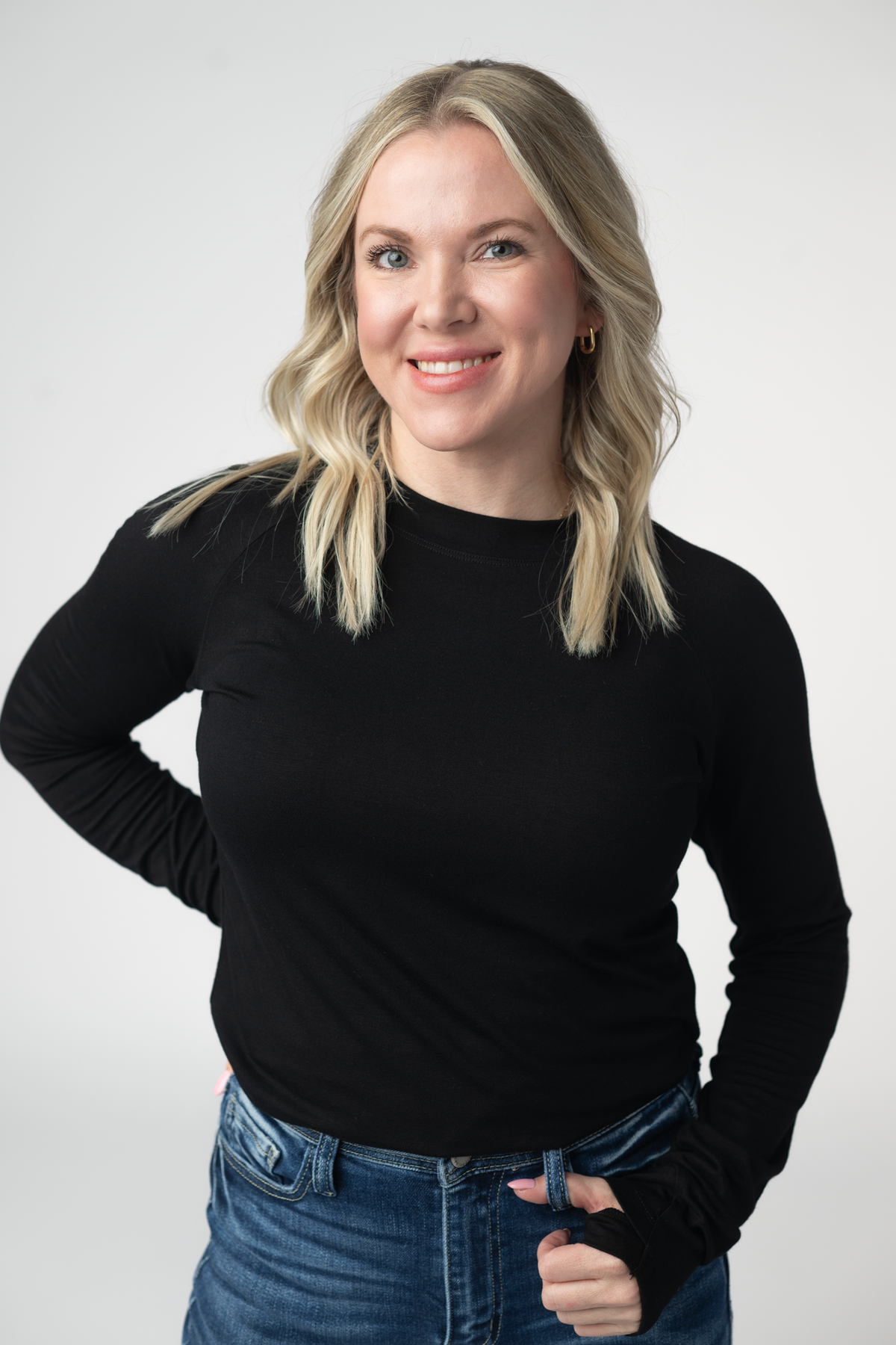 Blair Long Sleeve Top in Black