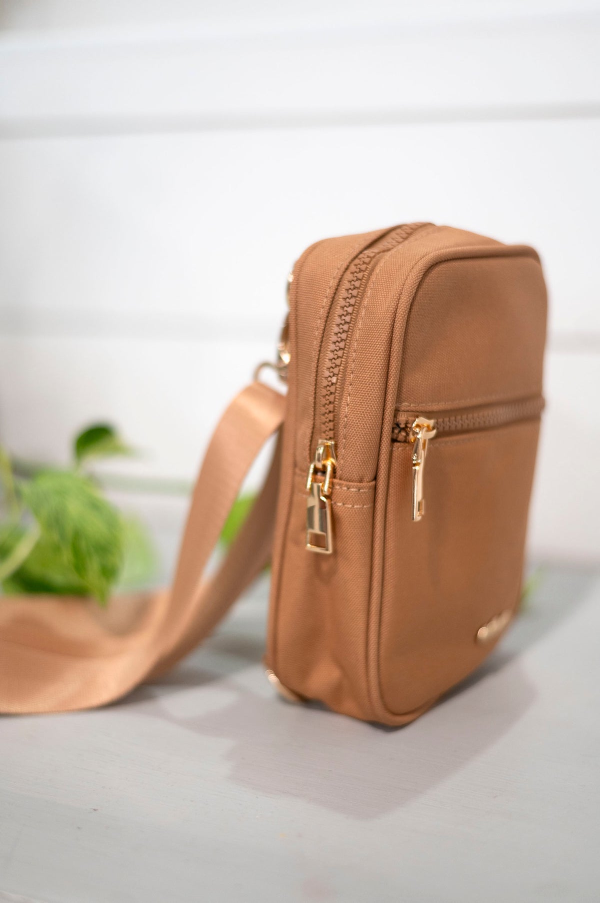 Brown Maya Messenger Bag by Pretty Simple