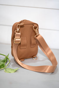 Brown Maya Messenger Bag by Pretty Simple