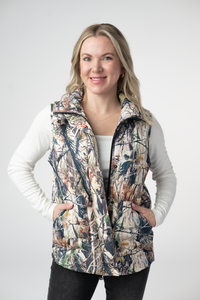 Remy Zip Up Vest in Dark Camo