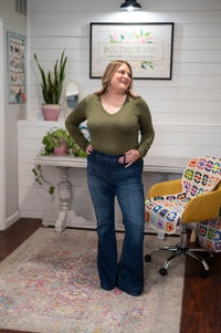 High Waist Pull On Flare Jeans by Judy Blue