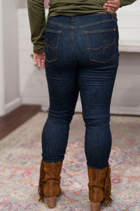 High Waist Back Pocket Embroidery Skinny Jeans by Judy Blue