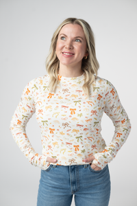Blair Long Sleeve Top in Harvest Bows