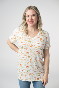 Sophie Top in Harvest Bows