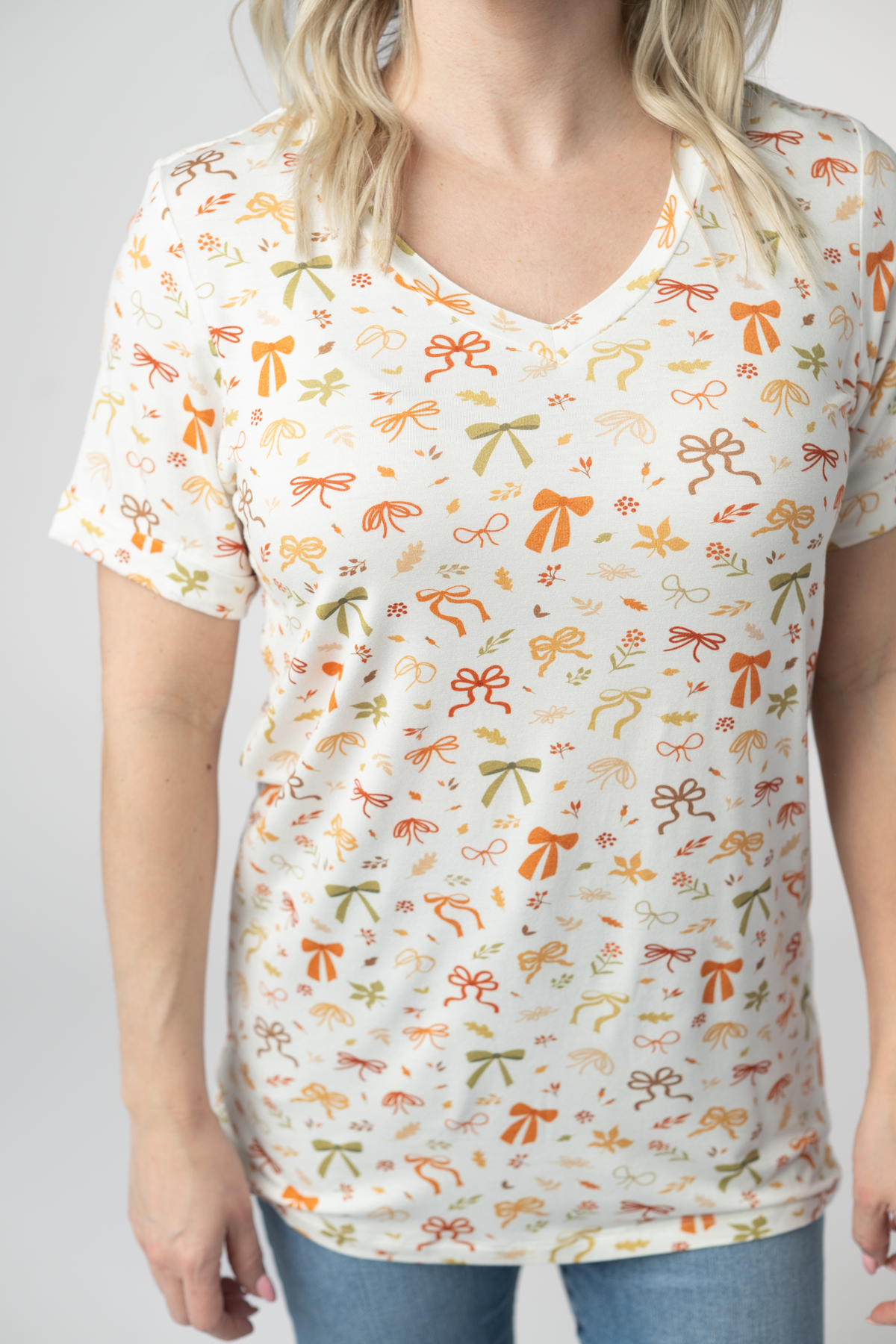 Sophie Top in Harvest Bows