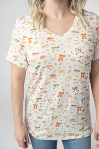 Sophie Top in Harvest Bows