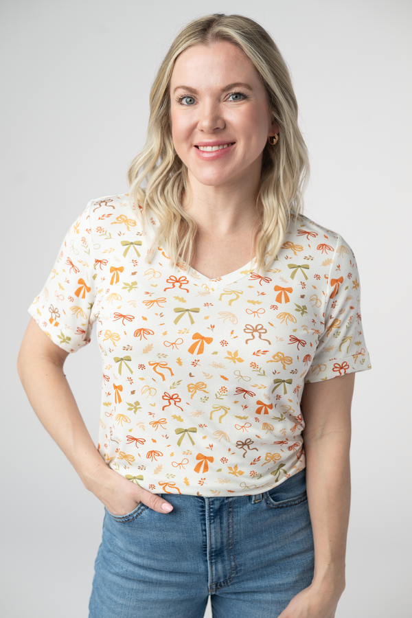 Sophie Top in Harvest Bows