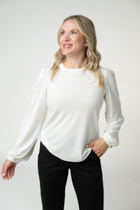 Miranda Dot Top in White