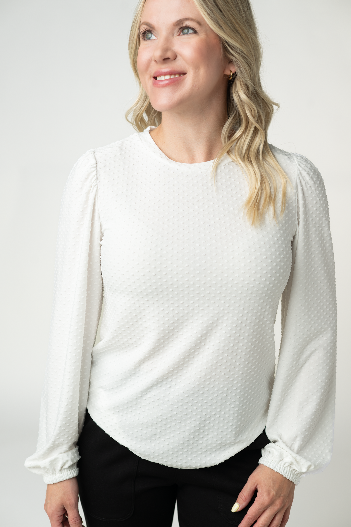 Miranda Dot Top in White