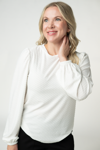 Miranda Dot Top in White