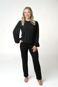 Miranda Dot Top  in Black