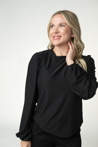 Miranda Dot Top  in Black