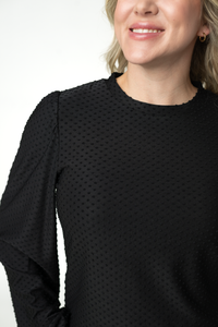 Miranda Dot Top  in Black