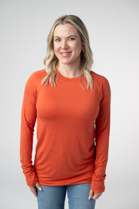 Blair Long Sleeve Top in Pumpkin