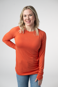 Blair Long Sleeve Top in Pumpkin