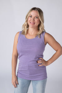 Ava Tank in Heathered Lavender