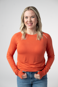 Blair Long Sleeve Top in Pumpkin