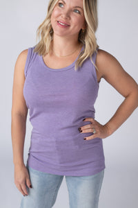 Ava Tank in Heathered Lavender