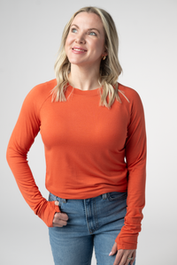 Blair Long Sleeve Top in Pumpkin