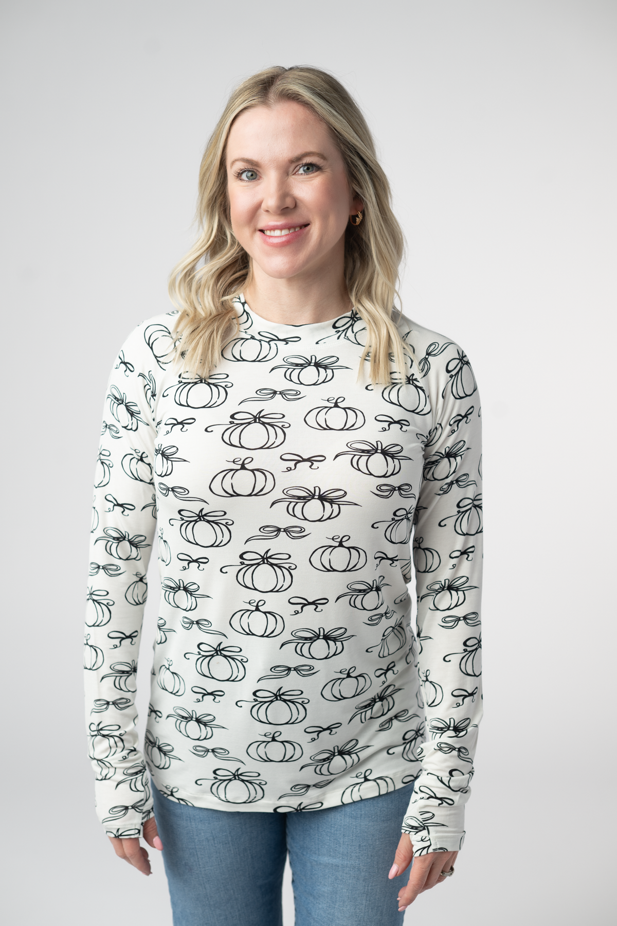 Blair Long Sleeve Top in Classic Pumpkins