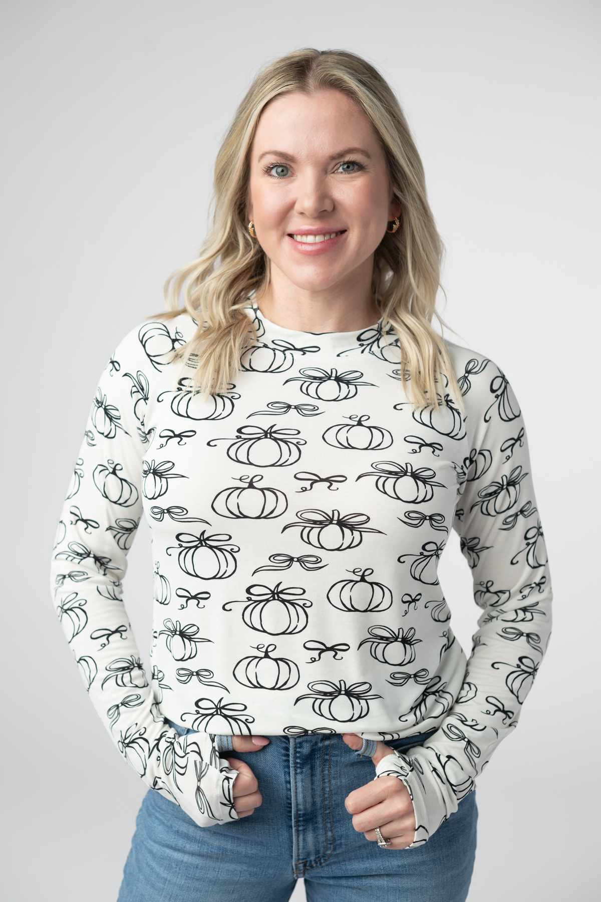 Blair Long Sleeve Top in Classic Pumpkins