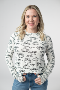 Blair Long Sleeve Top in Classic Pumpkins