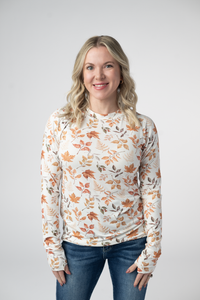 Blair Long Sleeve Top in Harvest Leaves