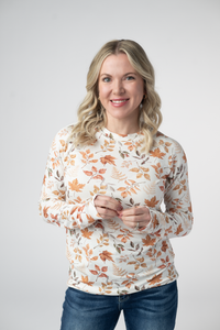 Blair Long Sleeve Top in Harvest Leaves