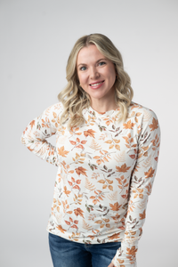 Blair Long Sleeve Top in Harvest Leaves