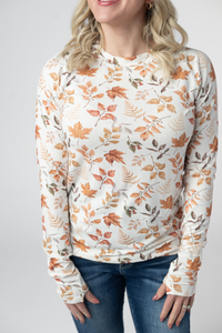 Blair Long Sleeve Top in Harvest Leaves