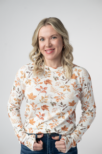 Blair Long Sleeve Top in Harvest Leaves