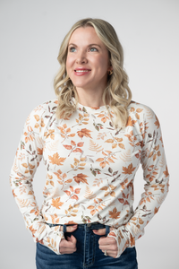 Blair Long Sleeve Top in Harvest Leaves