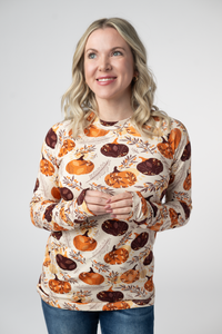 Blair Long Sleeve Top in Autumn Gourds