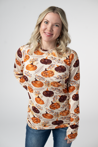 Blair Long Sleeve Top in Autumn Gourds