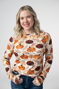 Blair Long Sleeve Top in Autumn Gourds