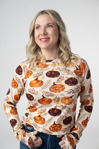 Blair Long Sleeve Top in Autumn Gourds