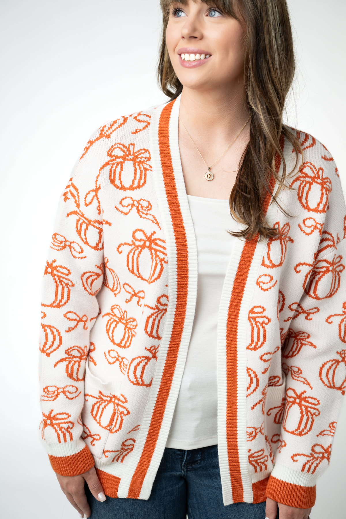 Pumpkins Pocket Cardigan