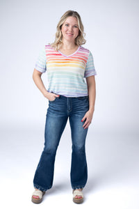 Sophie Top in Rainbow Stripes